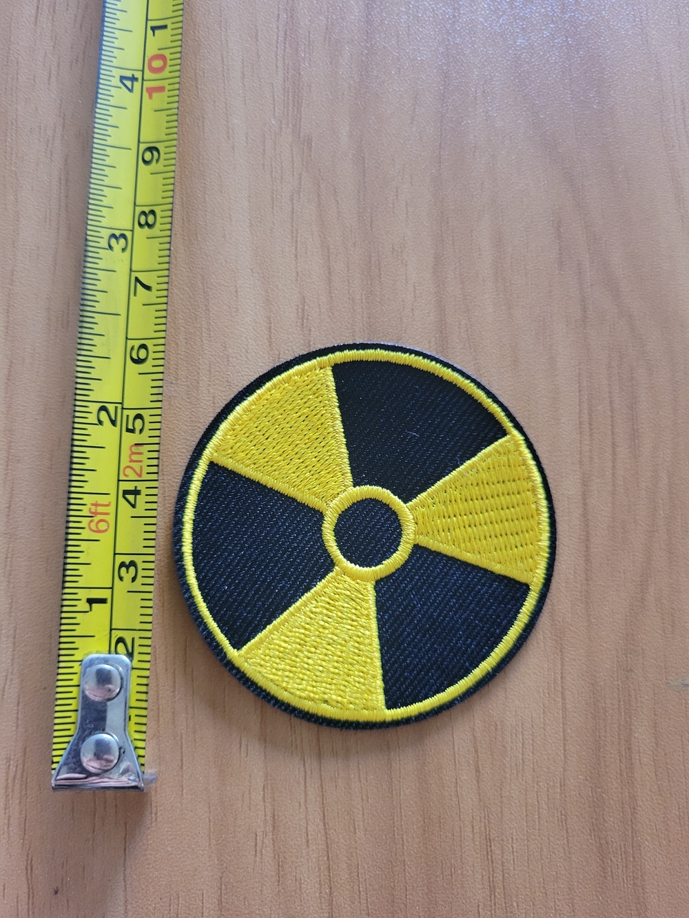 🎃BUY 2 GET 1 FREE🎃Yellow and Black Radiation Symbol Patch Clip
